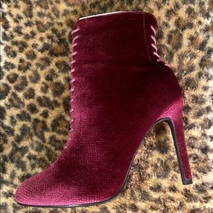 Burgundy Suede booties!